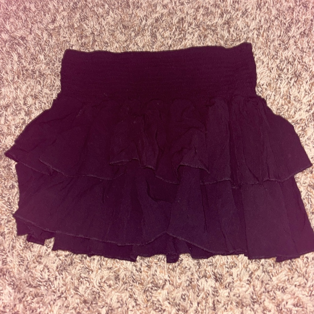 Black mini skirt